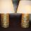 McGuire Furniture Robert Kuo 24k Gold over Repousse Cloud Lamps