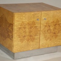 Milo Baughman, mid century, olive burl, chrome, Thayer Coggin